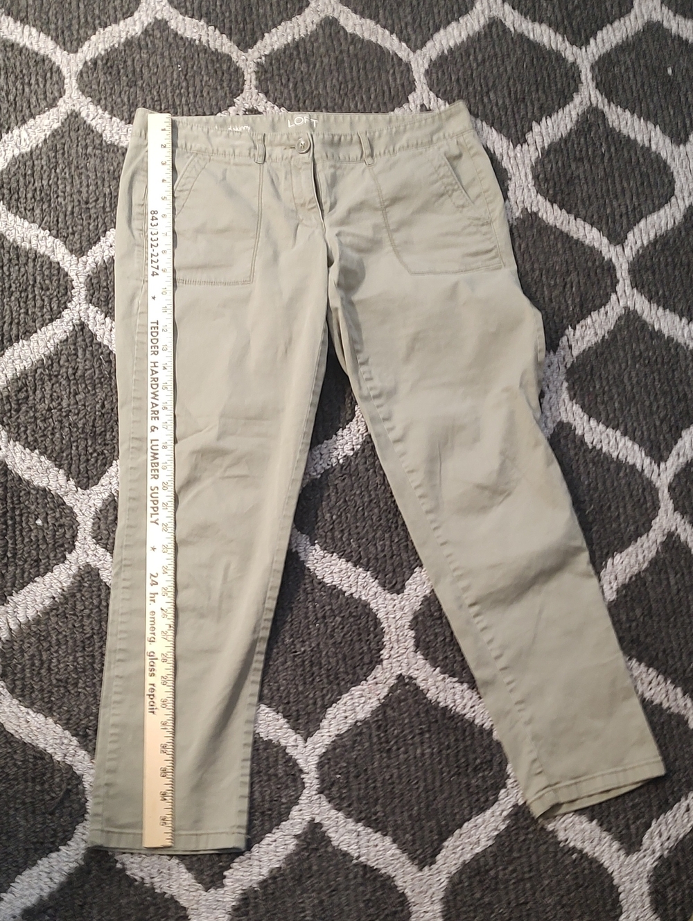 Ann Taylor Loft Cotton Relaxed Skinny Pants 8